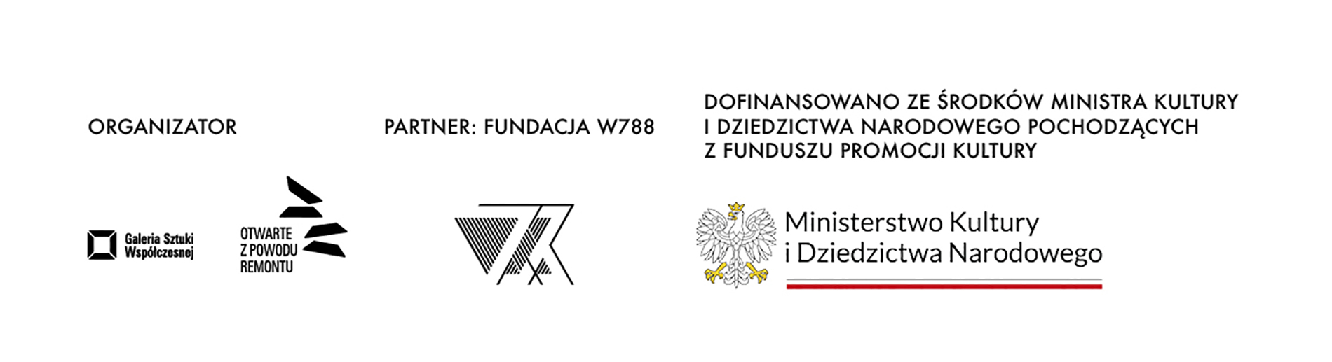 baner z informacjami o dofinansowanieu i partnerach
