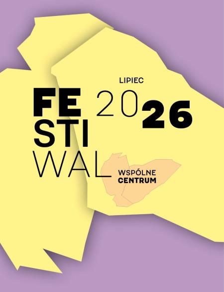 banerek z logiem festiwalu wspólne centrum i napisem lipiec 