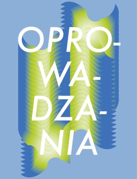 baner z napisem oprowadzania, wystawa Każde dziecko to zwierciadło śmierci