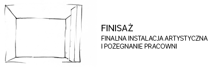 baner informacyjny napis finisaż 