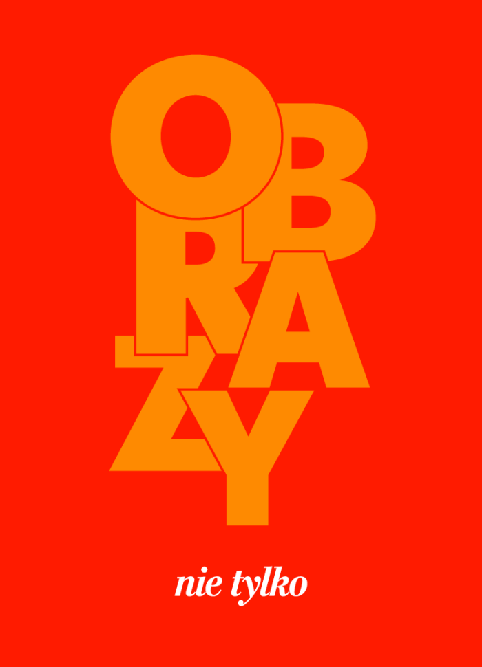 baner informacyjny, napis Nie tylko obrazy, kolor pomarańczowy