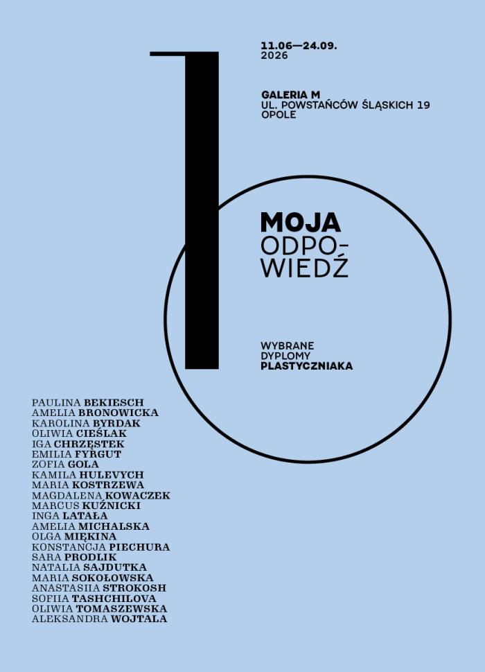 baner informacyjny o wystawie liceum plastycznego, moja odpowiedź....10