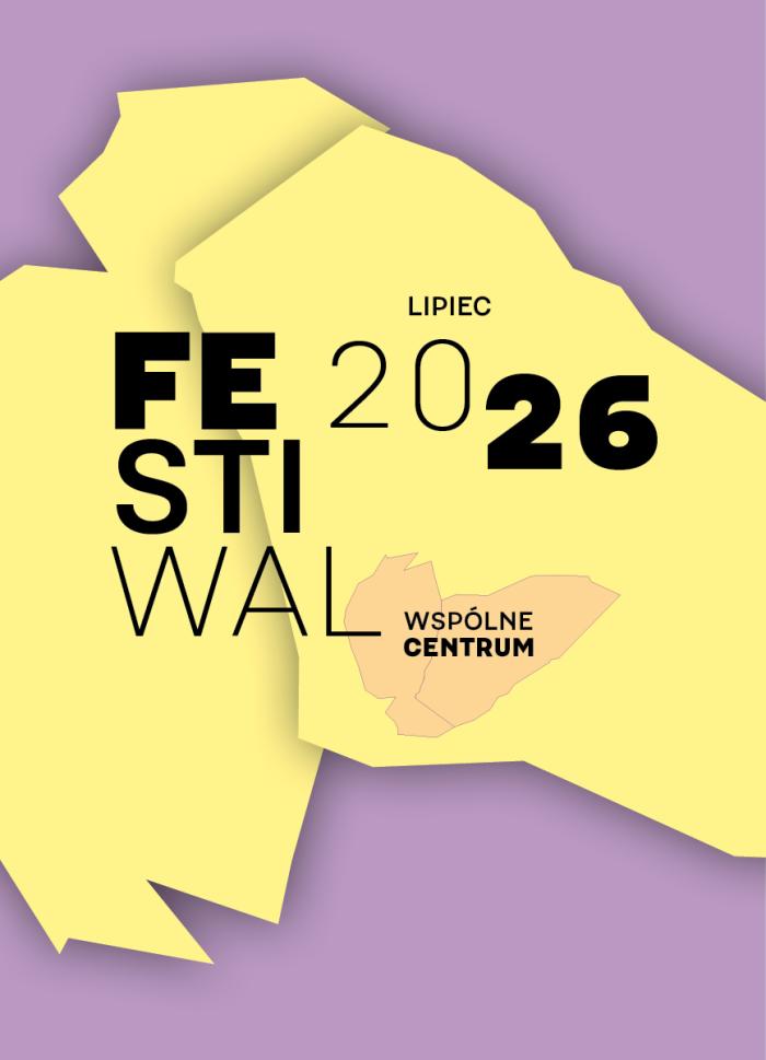 banerek z logiem festiwalu wspólne centrum i napisem lipiec 
